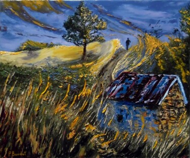 Peinture intitulée "Par les soirs bleus…" par Pascal Baudot, Œuvre d'art originale, Huile