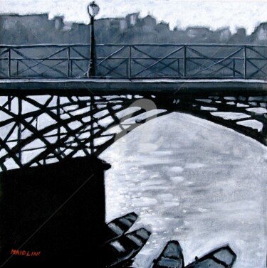 Peinture intitulée "SOUS LE PONT" par Carlo Maiolini, Œuvre d'art originale