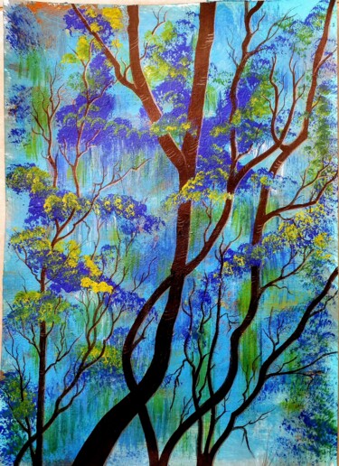 Peinture d arbres en Automne