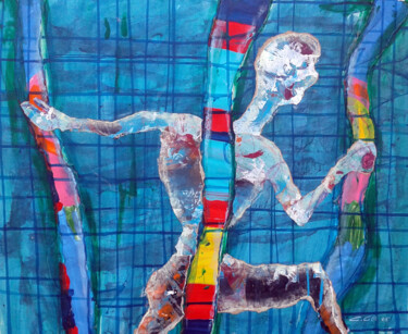 Collages titled "Huff Huff" by Colin Gill, Original Artwork, Paper