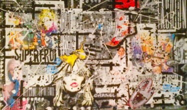NOTTI FOLLI A DESENZANO Collages intitolato "NOTTI FOLLI A DESEN…" da Simone Lazzarini, Opera d'arte originale, Collages