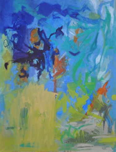 Peinture intitulée "Blue light" par Catherine Maddens, Œuvre d'art originale, Huile Monté sur Châssis en bois