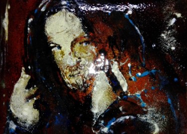 Etienne - Pièce unique - N°16 Malerei mit dem Titel "Etienne - Pièce uni…" von Isabelle Mathis, Original-Kunstwerk, Emaille