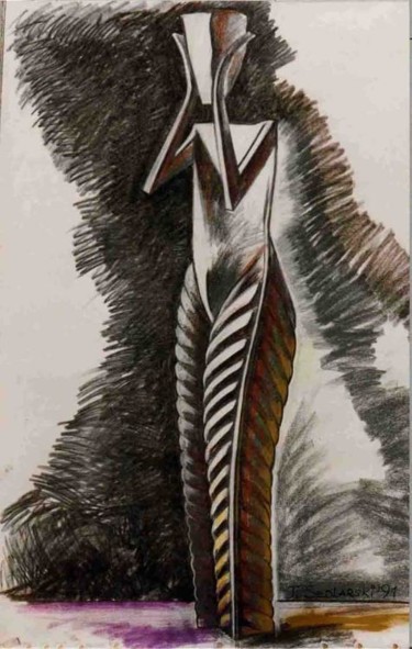 Sculpture intitulée "dessin" par Jivko Sedlarski, Œuvre d'art originale, Papier