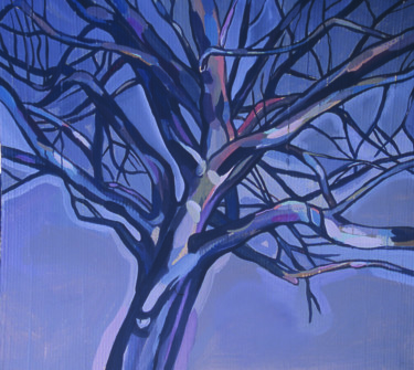 Peinture intitulée "The tree I" par Jivko Sedlarski, Œuvre d'art originale, Acrylique