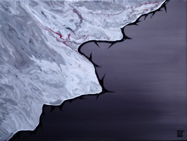 Peinture intitulée "Frontière : L138" par Laou, Œuvre d'art originale, Acrylique