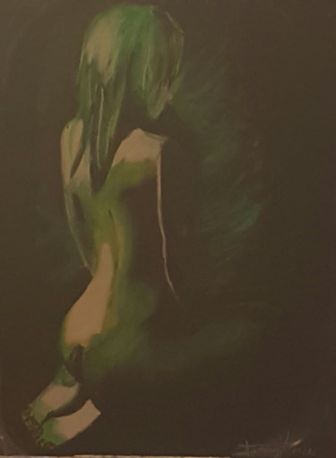 Peinture intitulée "Ce joli chemin..." par Véroniq'S, Œuvre d'art originale, Huile