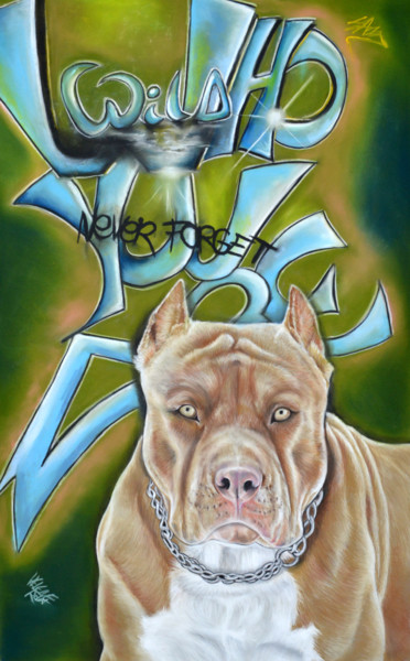 Peinture intitulée "Expression Urbaine" par Hélène Roux, Œuvre d'art originale, Pastel