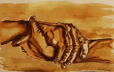 Peinture intitulée "Etude à l'encre (pl…" par Véroniq'S, Œuvre d'art originale, Encre