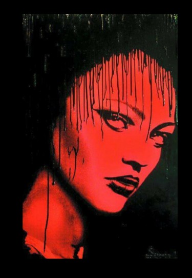 Pittura intitolato "ROSSA SENSUALITA'" da Simone Lazzarini, Opera d'arte originale, Smalto