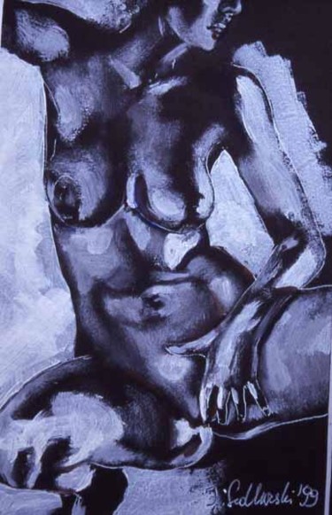 Peinture intitulée "Nude" par Jivko Sedlarski, Œuvre d'art originale, Acrylique