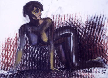 Peinture intitulée "Nude" par Jivko Sedlarski, Œuvre d'art originale, Pastel