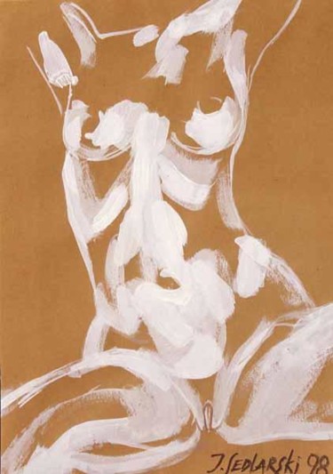 Dessin intitulée "Nude" par Jivko Sedlarski, Œuvre d'art originale, Acrylique