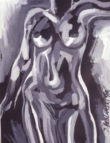 Dessin intitulée "Nude" par Jivko Sedlarski, Œuvre d'art originale, Acrylique