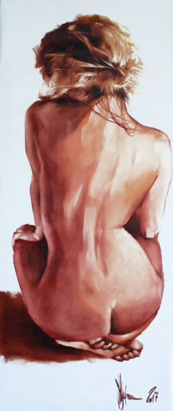 Painting titled "Morning guest." by Igor Shulman, Original Artwork, Oil