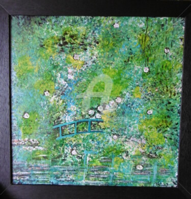 Peinture intitulée "passerelle" par Brigitte Barcelo, Œuvre d'art originale, Acrylique Monté sur Carton