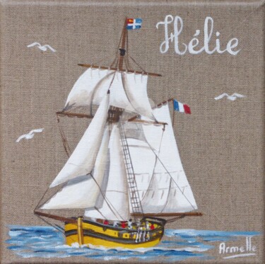 Peinture intitulée "Le Renard" par Armelle Cailly, Œuvre d'art originale, Acrylique Monté sur Châssis en bois