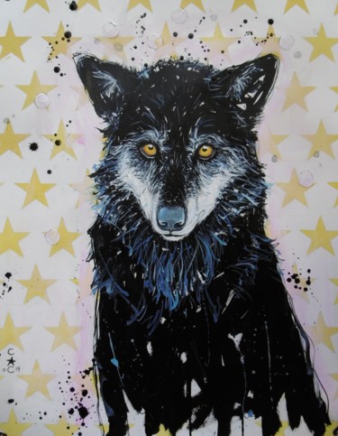 Peinture intitulée "bestiaire" par Catherine Cornec, Œuvre d'art originale, Acrylique