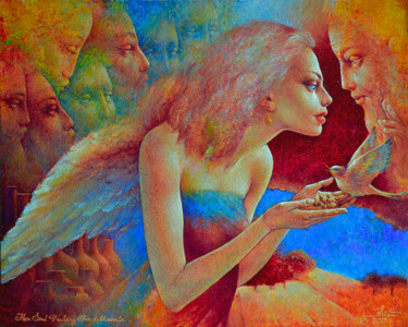 Pittura intitolato "Her Soul Waiting fo…" da Valeriy Kot, Opera d'arte originale, Olio