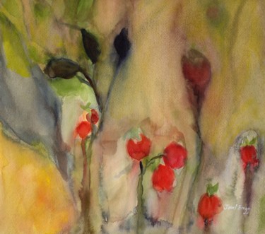 Rose Hips in Gold