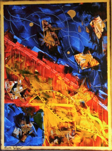 Painting titled "Astéroides" by Marie Estepa, Original Artwork