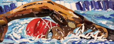 Collages intitulée "Crawleur" par Maryse Konecki, Œuvre d'art originale, Collages