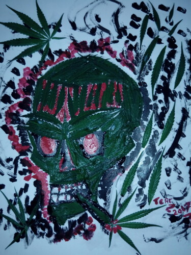 Peinture intitulée "###po'o ta'ata###" par Teretoma Tapi, Œuvre d'art originale, Acrylique