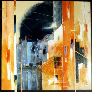 Peinture intitulée "Honfleur ? II" par James Burgevin, Œuvre d'art originale