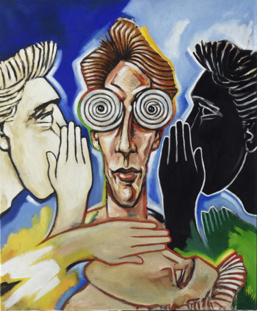 Peinture intitulée "N'écoutez pas tout…" par Pascal Buffard, Œuvre d'art originale