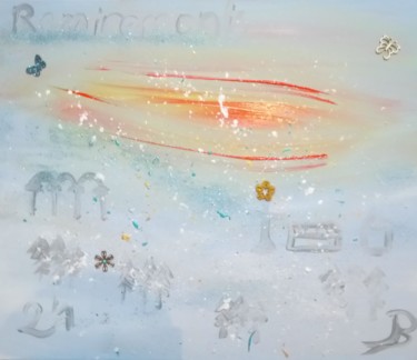 Nuit de Noël sur Remiremont Peinture intitulée "Nuit de Noël sur Re…" par Jérôme Bonnet, Œuvre d'art originale, Acrylique