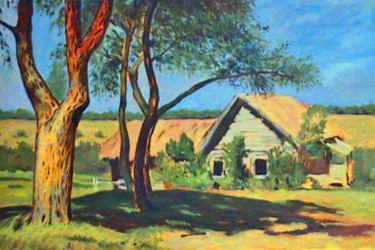 Pintura titulada "casa-de-campo" por Juanma, Obra de arte original, Oleo