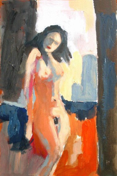 Peinture intitulée "NU DEBOUT" par Marcel Clerc, Œuvre d'art originale, Acrylique