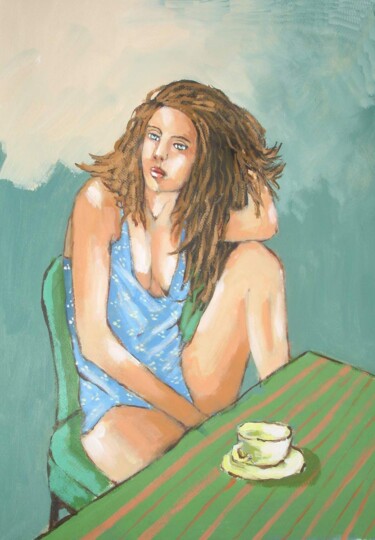 Peinture intitulée "MALY - AU RÉVEIL" par Marcel Clerc, Œuvre d'art originale, Acrylique