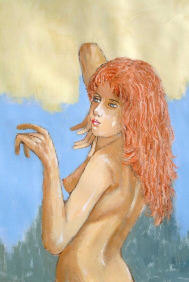 Peinture intitulée "MALY - LES CHEVEUX…" par Marcel Clerc, Œuvre d'art originale, Acrylique