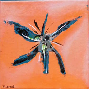 Peinture intitulée "abstrait-" par Brigitte Barcelo, Œuvre d'art originale, Acrylique Monté sur Panneau de bois
