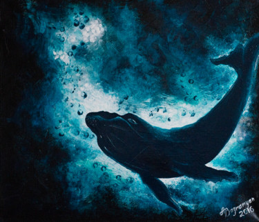 Whale Картина под названием "Whale" - Anzhela Bagramyan, Подлинное произведение искусства, Акрил