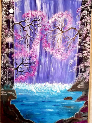 Un tableau coloré à l acrylique