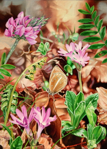 Peinture intitulée "Fort bien entouré !…" par Bernard Domange, Œuvre d'art originale, Huile