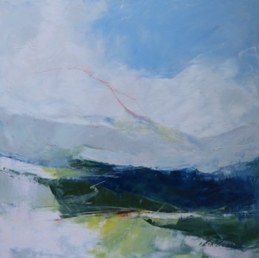 Mountain Peinture intitulée "Mountain" par Eva Gohier, Œuvre d'art originale, Huile