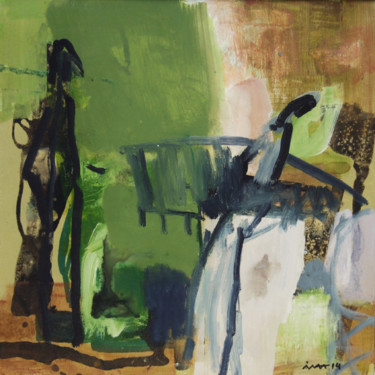 Painting titled "Vor dem Exil" by Irene Maria Amerbacher, Original Artwork, Acrylic