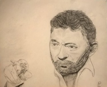 Dessin intitulée "Gainsbarre....." par Pascal Collin, Œuvre d'art originale, Fusain