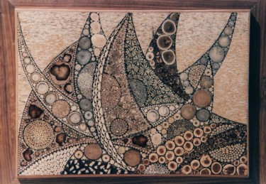 Sculpture intitulée "Voiles" par Roger Aubert, Œuvre d'art originale, Bois