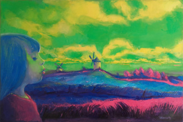 Schilderij getiteld "Le vent.jpg" door Laurent Chimento, Origineel Kunstwerk