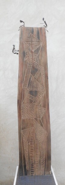 Sculpture titled "Bois Vertical ht158…" by Philippe Olive, Original Artwork, Metals