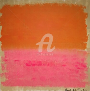 Painting titled "Fiery Pink 2" by Alexandra Heumber Perry, Original Artwork