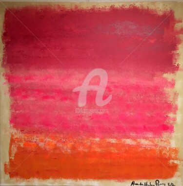Painting titled "Fiery Pink 1" by Alexandra Heumber Perry, Original Artwork