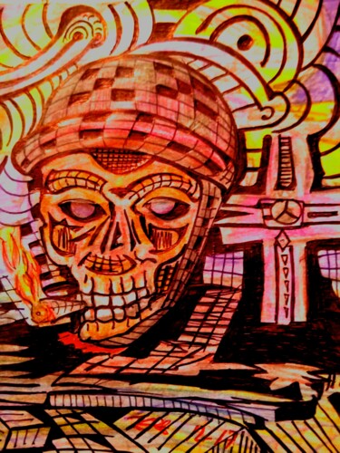 Peinture intitulée "#po'o fa'ehau ta'at…" par Teretoma Tapi, Œuvre d'art originale
