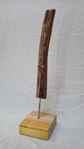 Sculpture titled "Sève : L143" by Laou, Original Artwork, Wood