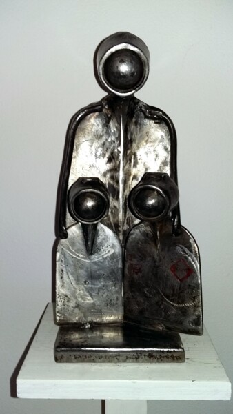 Sculpture intitulée "PROMENADE EN FAMILLE" par Gerard Lami, Œuvre d'art originale, Métaux