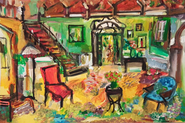 Peinture intitulée "Paysage intérieur e…" par Muriel Cayet, Œuvre d'art originale